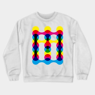 CMY Metaball Colour Mix Vertical Typography Crewneck Sweatshirt